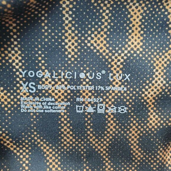 Yogalicious Lux Activewear Leggings Women XS Multi Leopard Print Stretch Pull On - Picture 6 of 6